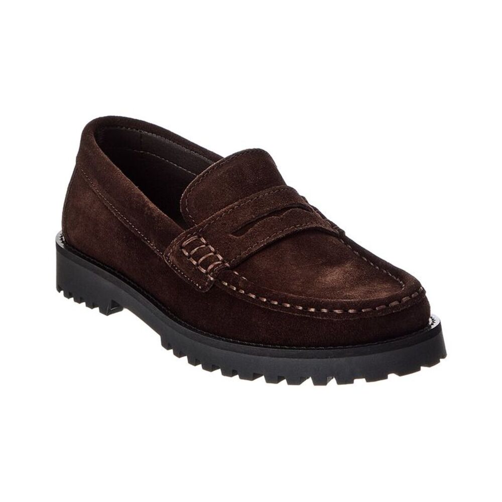 M By Bruno Magli Galena Lug Sole Suede Loafer, Brown